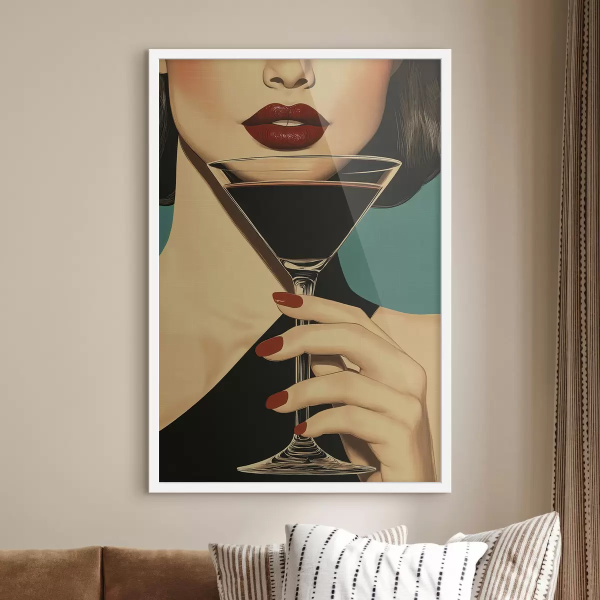 Plakat Tüdruk klaasiga f51052
