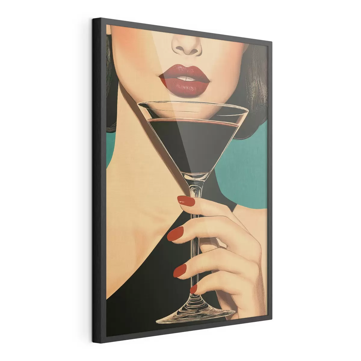 Plakat Tüdruk klaasiga f51052