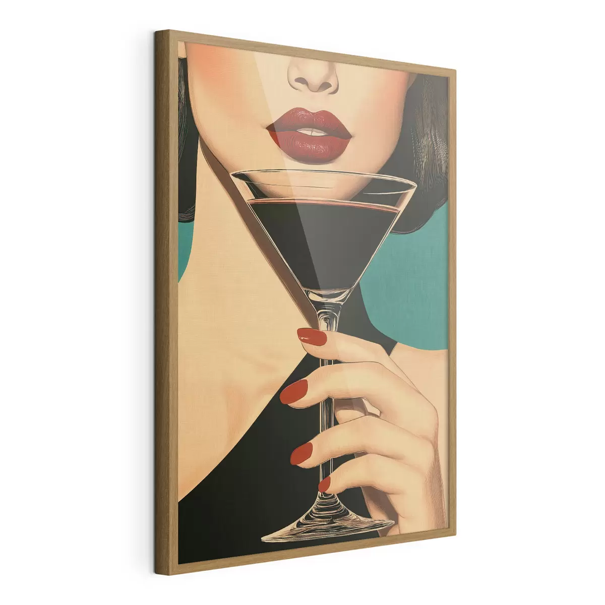 Plakat Tüdruk klaasiga f51052