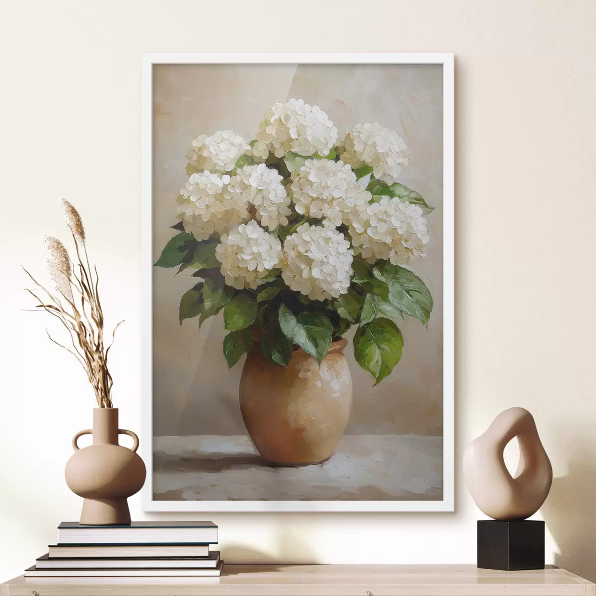 Plakat Valged hortensiad f51062