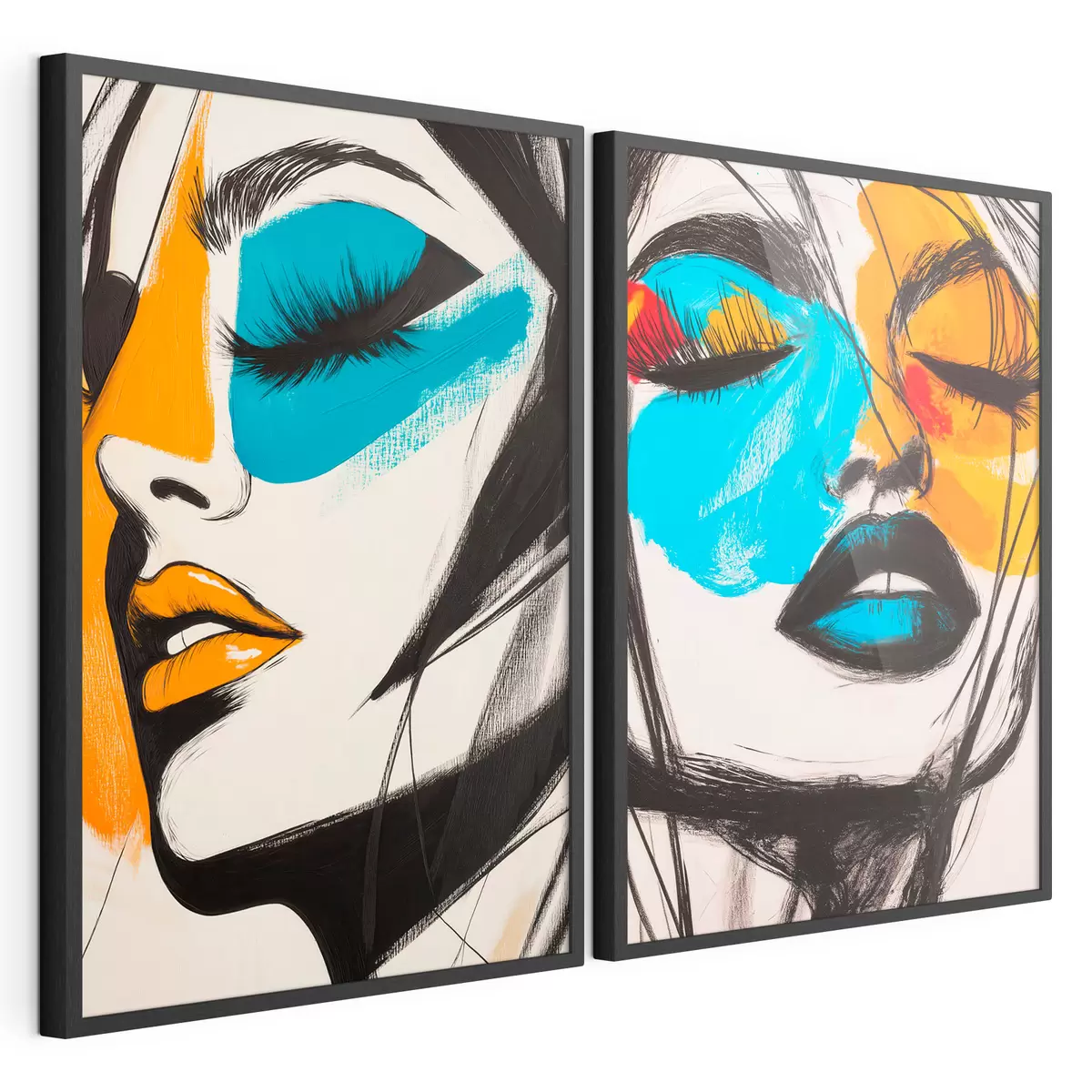 Plakat Näod maalil d31083