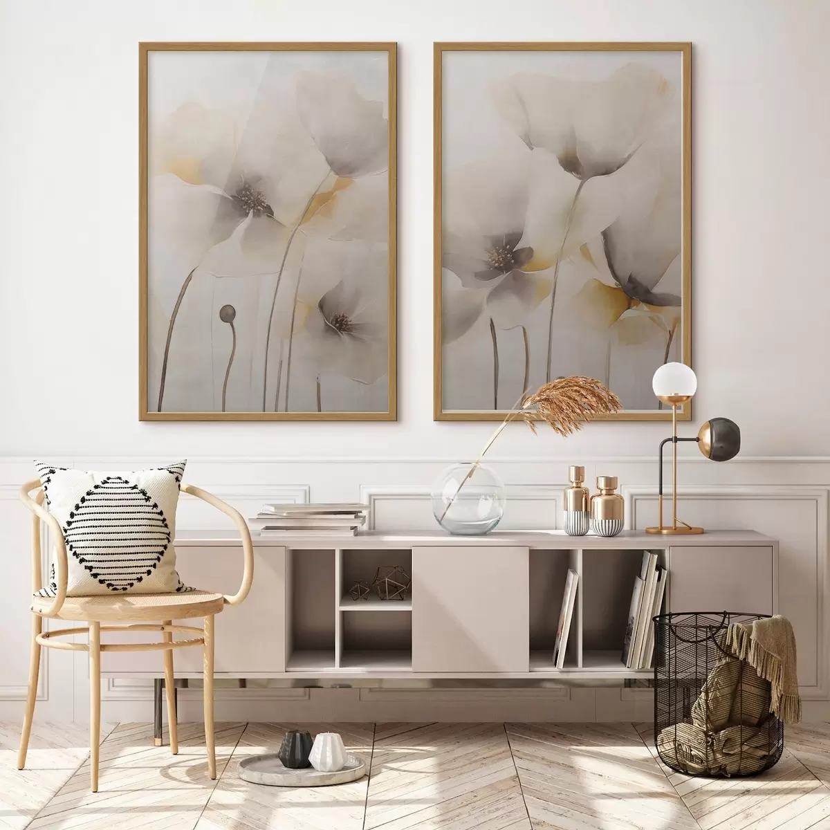Plakat Õhulised moonid pastelltoonides d31090