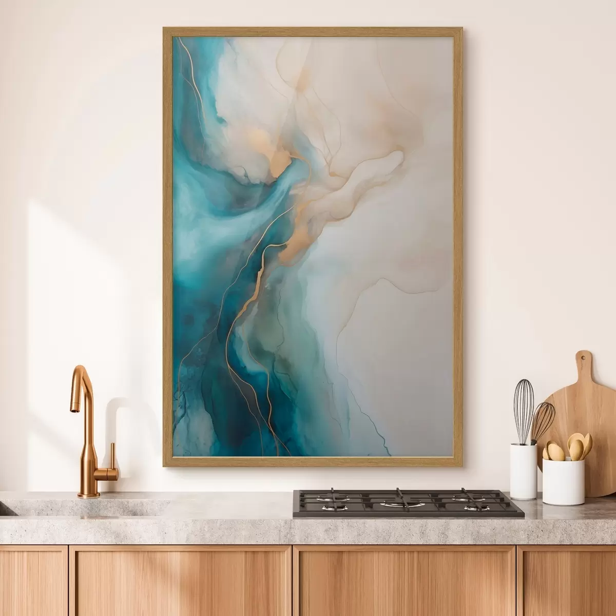 Plakat Azure ja Sand Marble Waves f51082