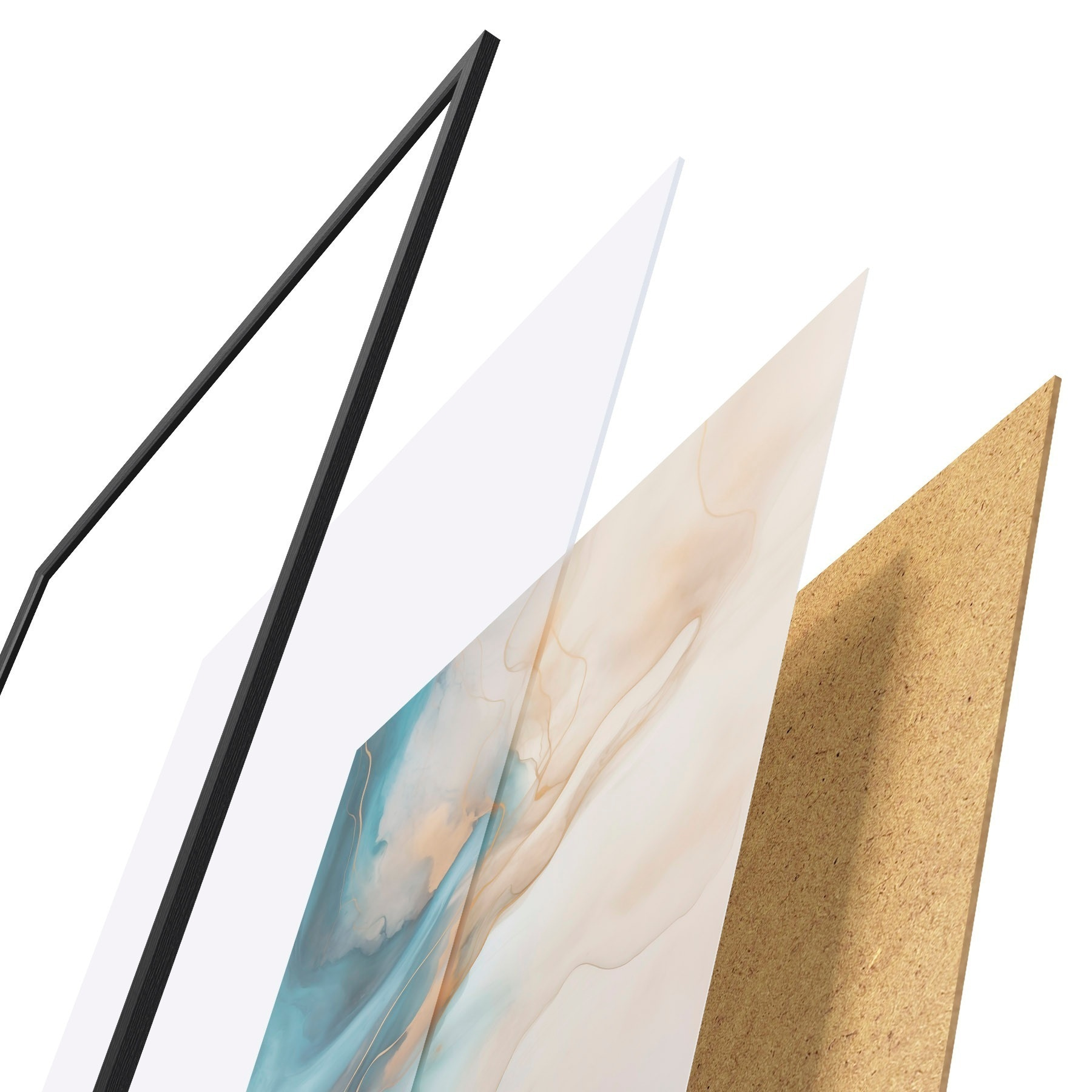 Plakat Azure ja Sand Marble Waves f51082