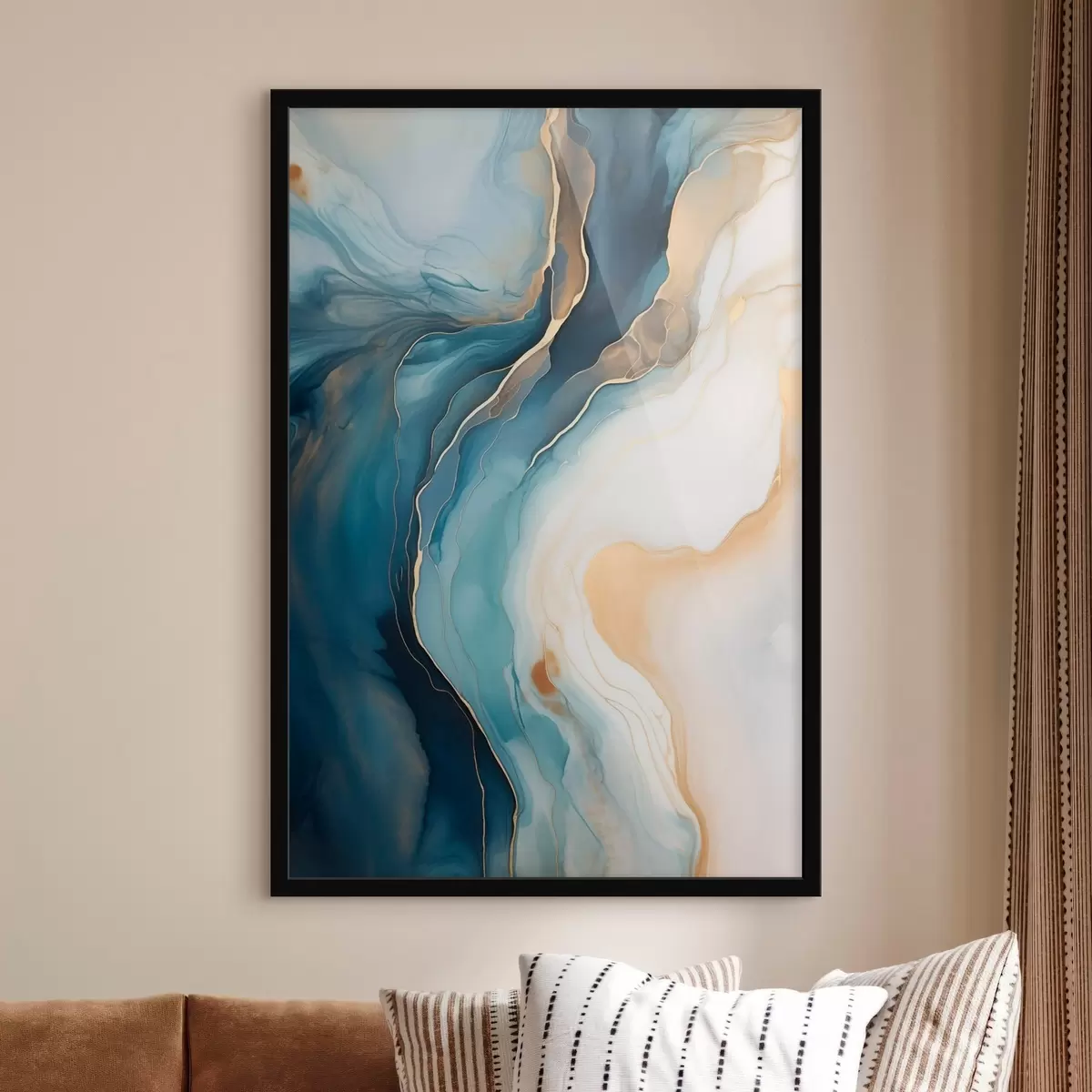 Plakat Smaragdroheline marmor merevaigukollaste soontega f51083