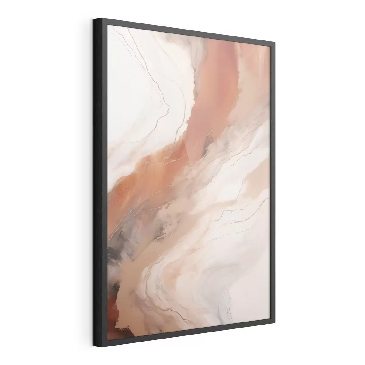 Plakat Soojad terrakotta-toonides voolavkunsti lained f51085