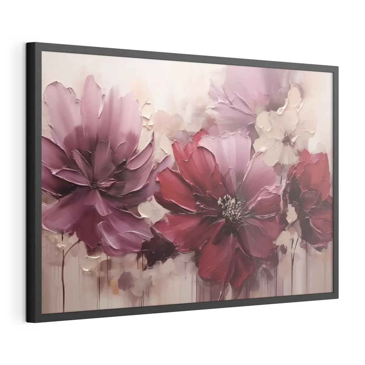 Plakat Lopsakad burgundia ja puudritooni daaliad f51086