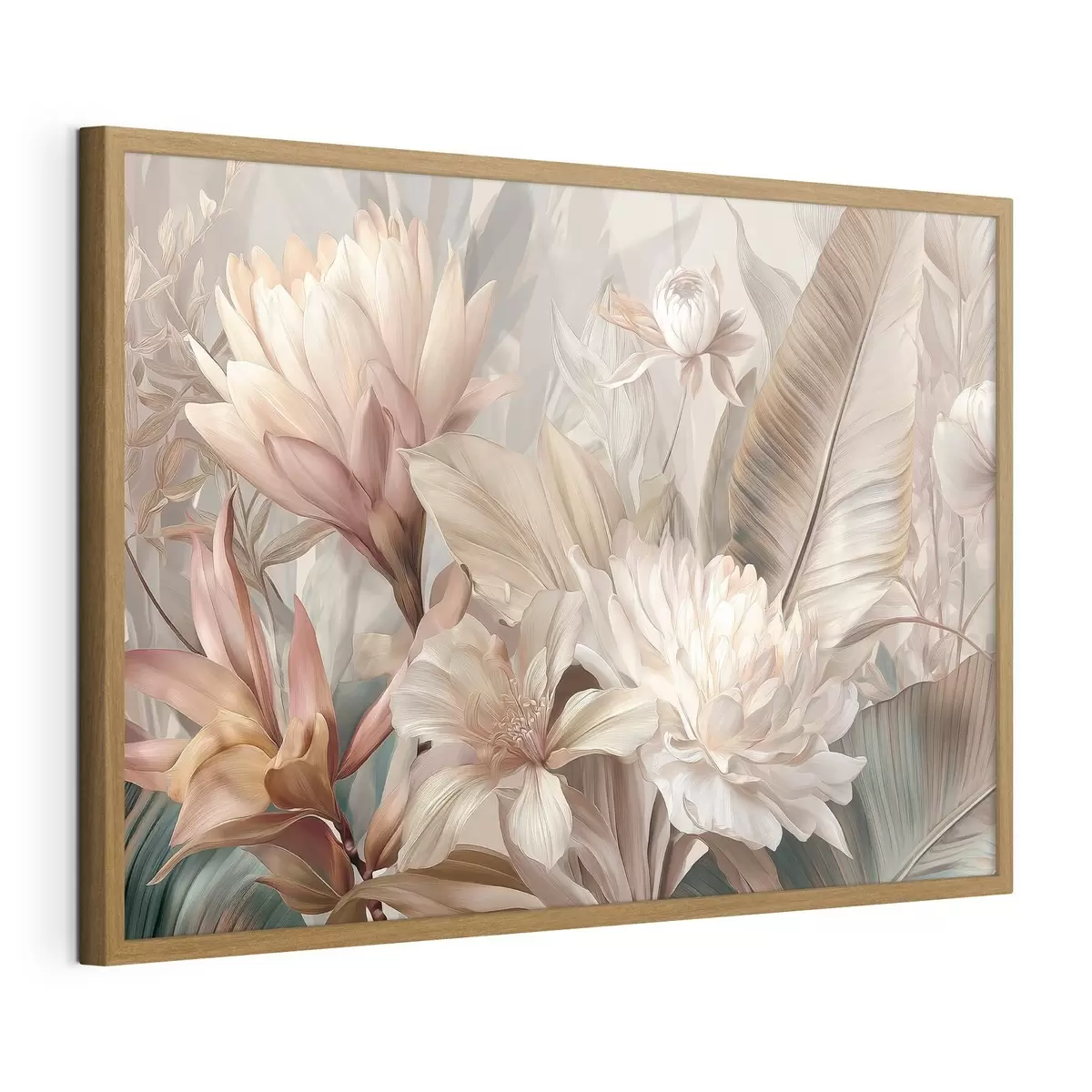 Plakat Eksootiline lillekimp pastelltoonides f51095