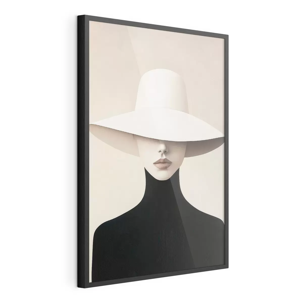 Plakat Valge mütsiga naine f51146