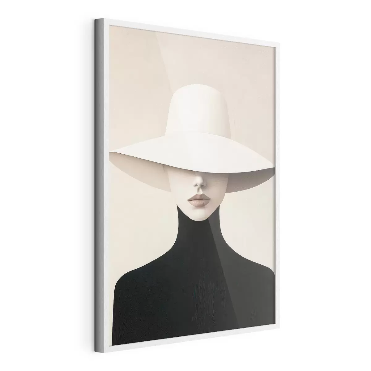 Plakat Valge mütsiga naine f51146