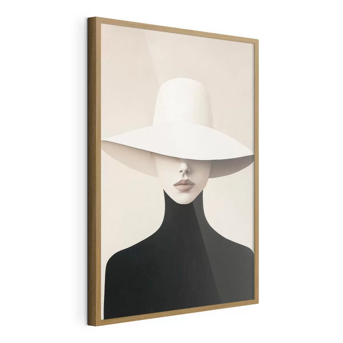 Plakat Valge mütsiga naine f51146