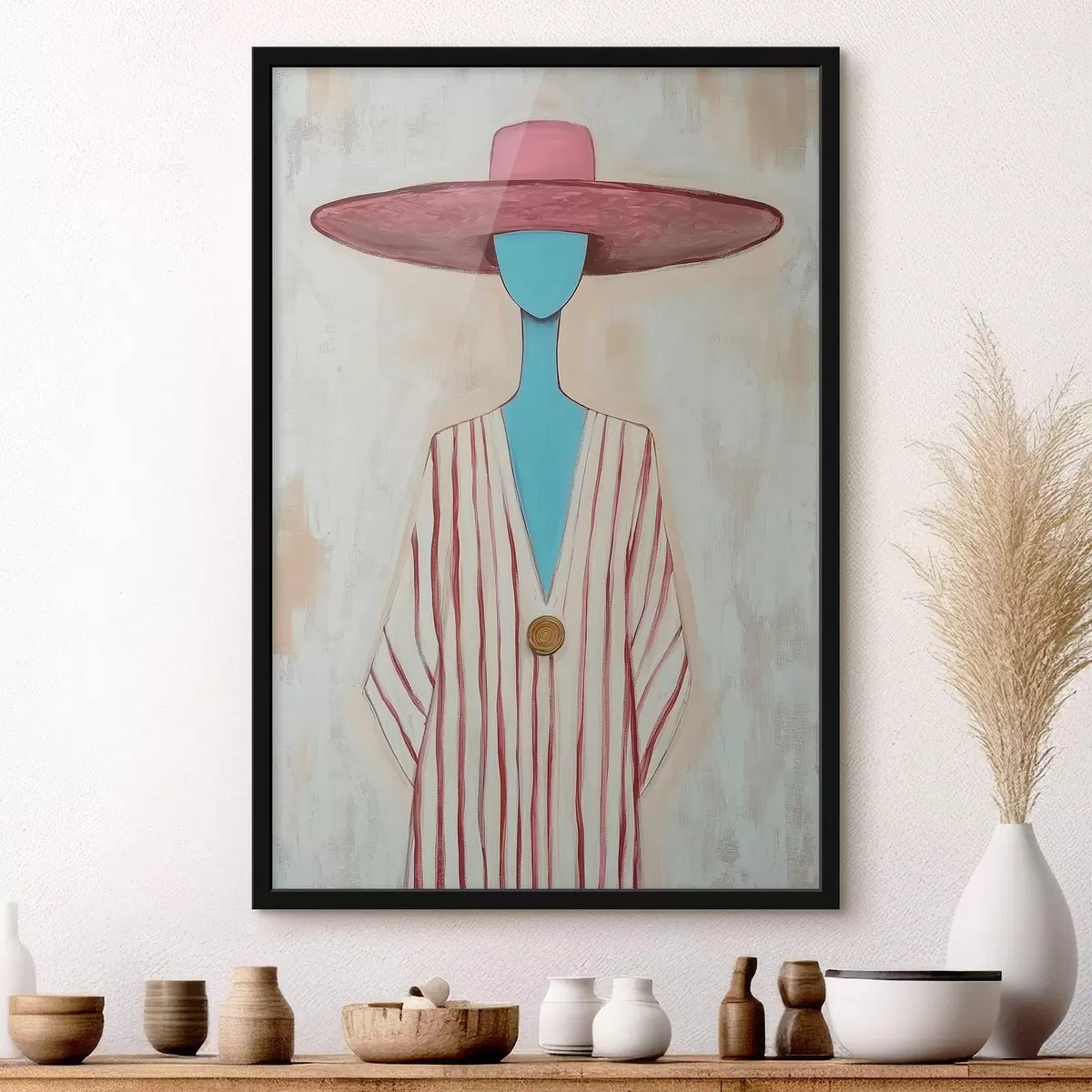 Plakat Maal, millel on kujutatud abstraktne naisfiguur f51152