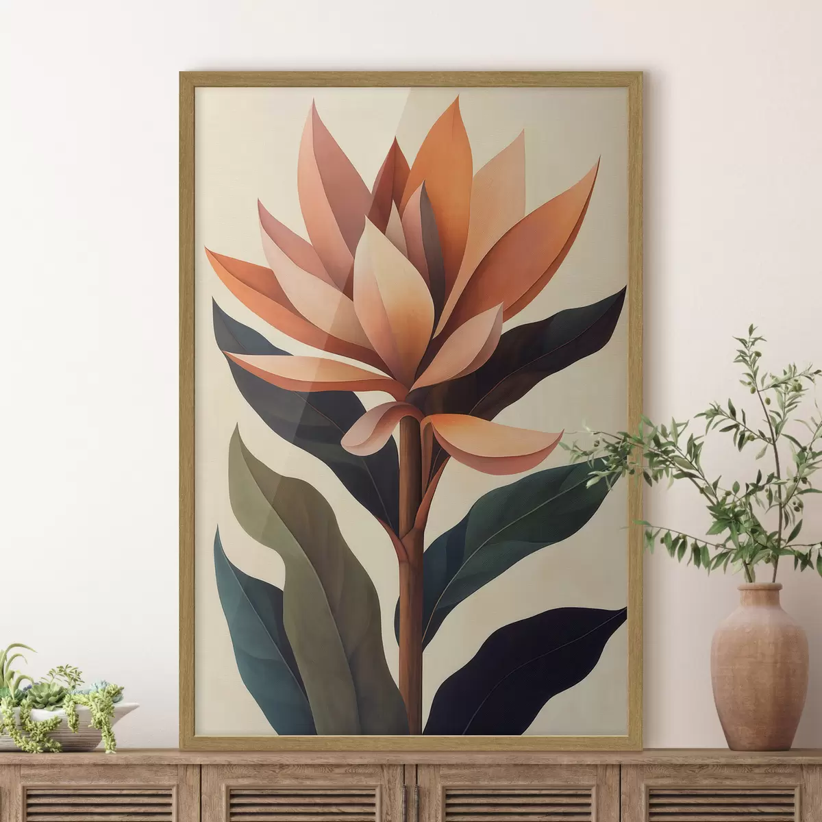 Plakat Abstraktne lill f51155