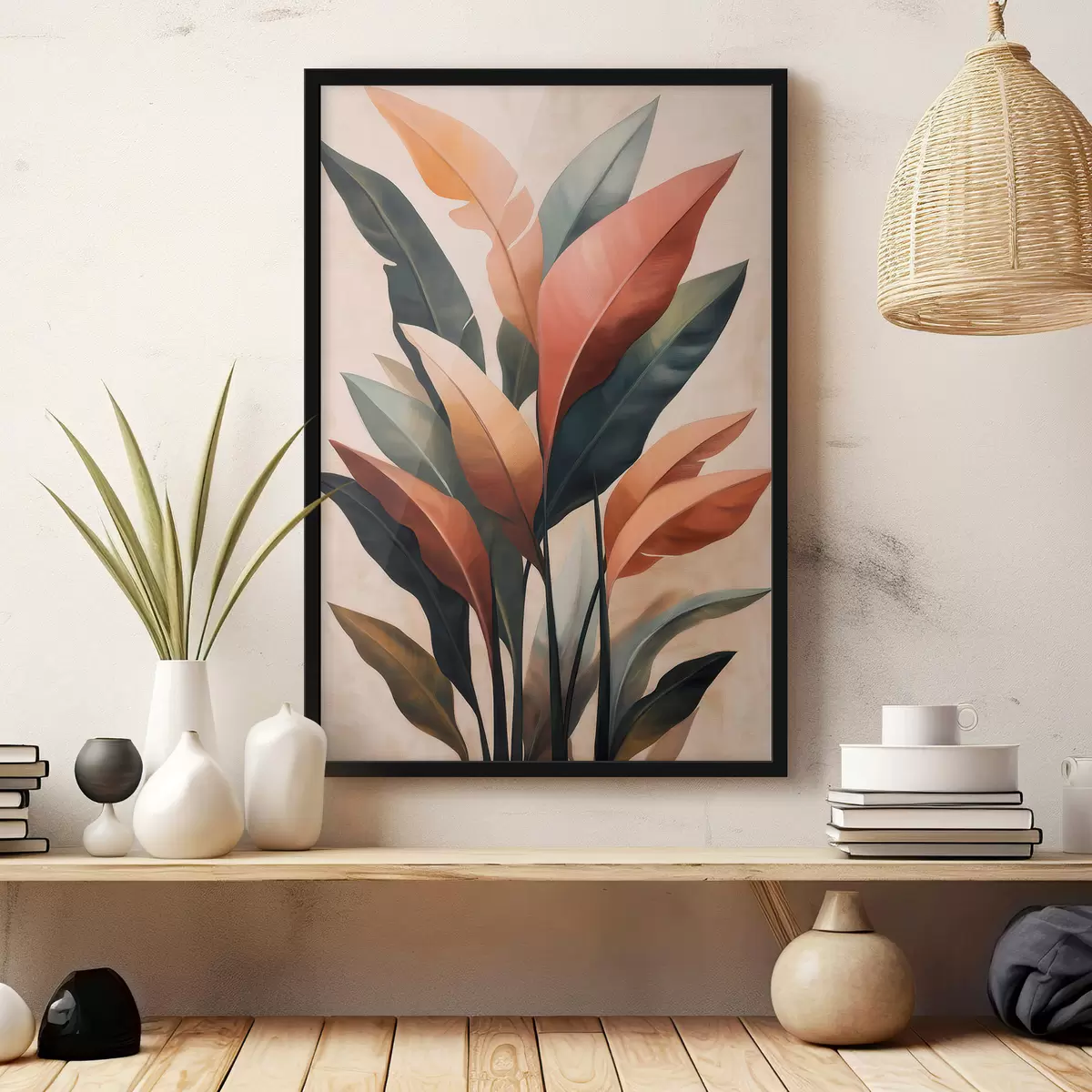 Plakat Abstraktsed lehed f51156