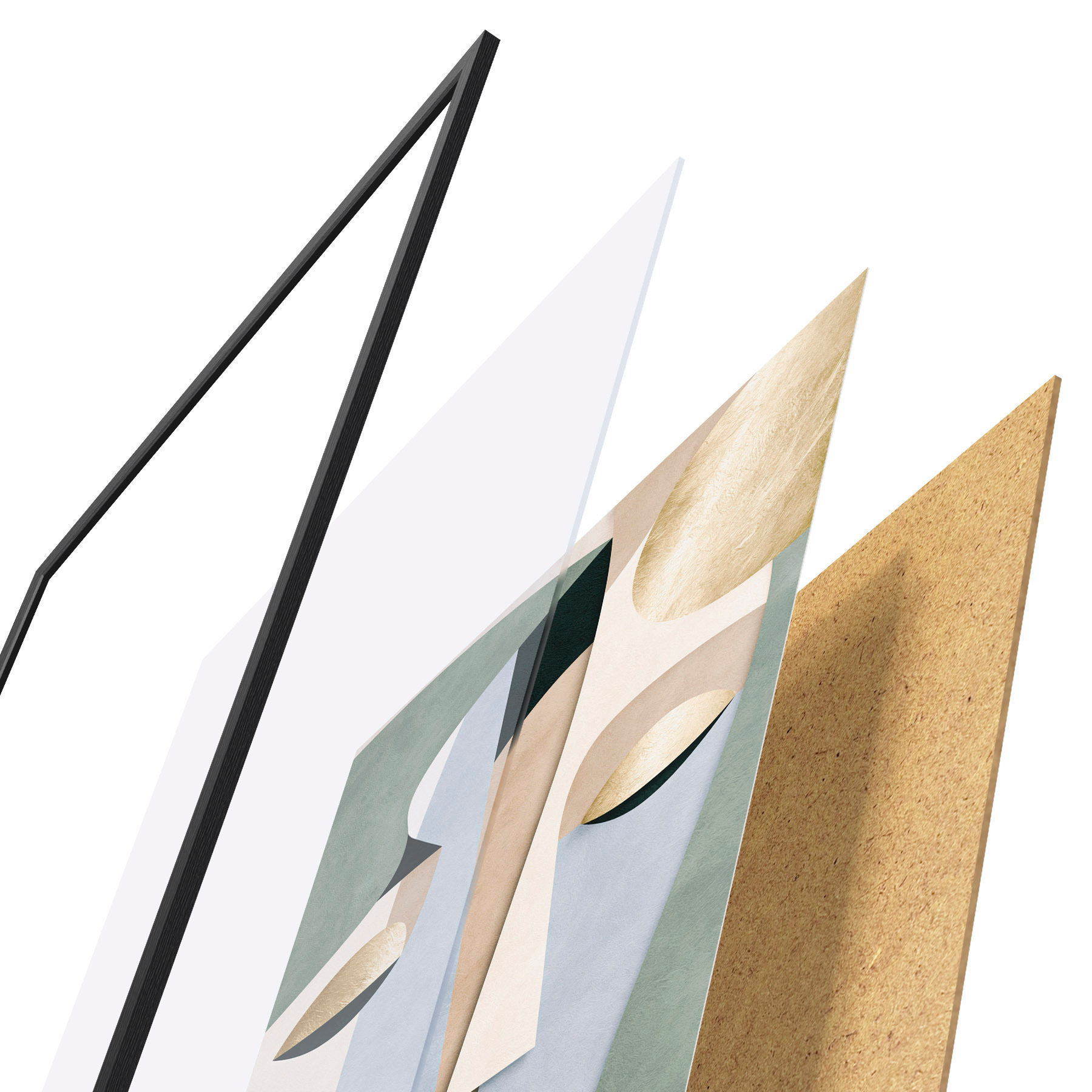 Plakat Abstraktsed geomeetrilised pinnad f51178