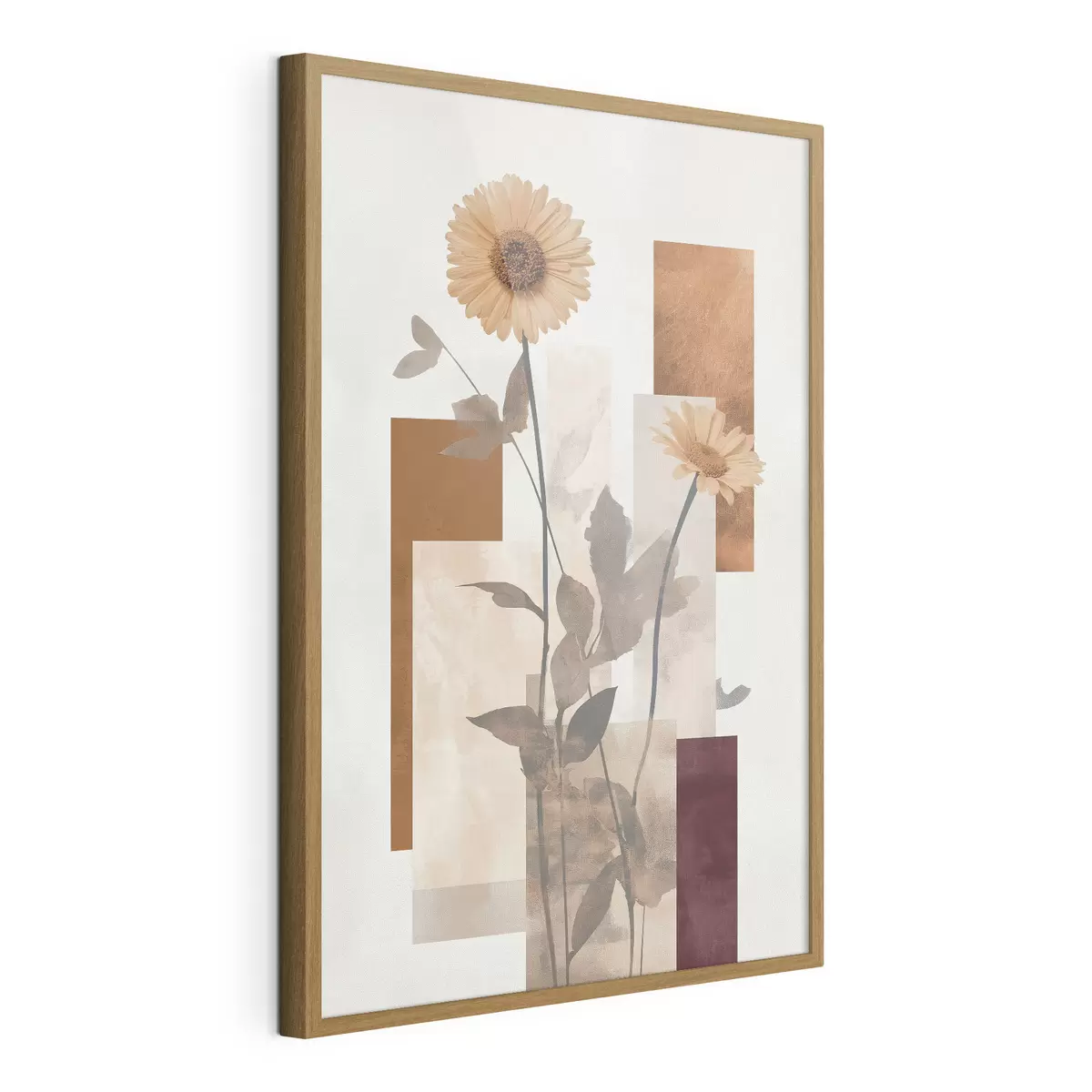 Plakat Lilled ja geomeetrilised kujundid f51179