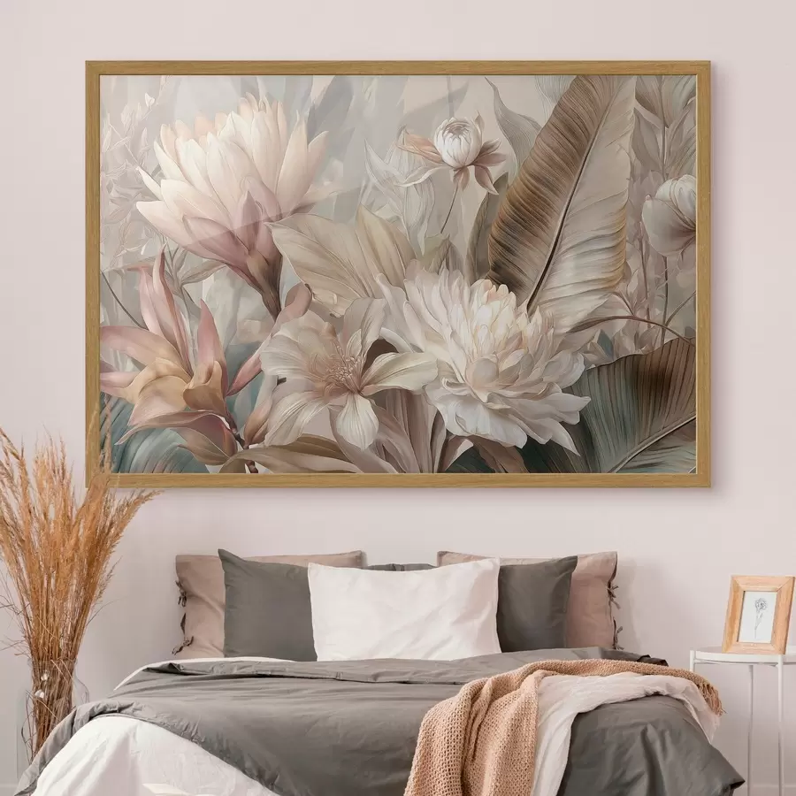 Fototapeedid Eksootiline lillekimp pastelltoonides f51095