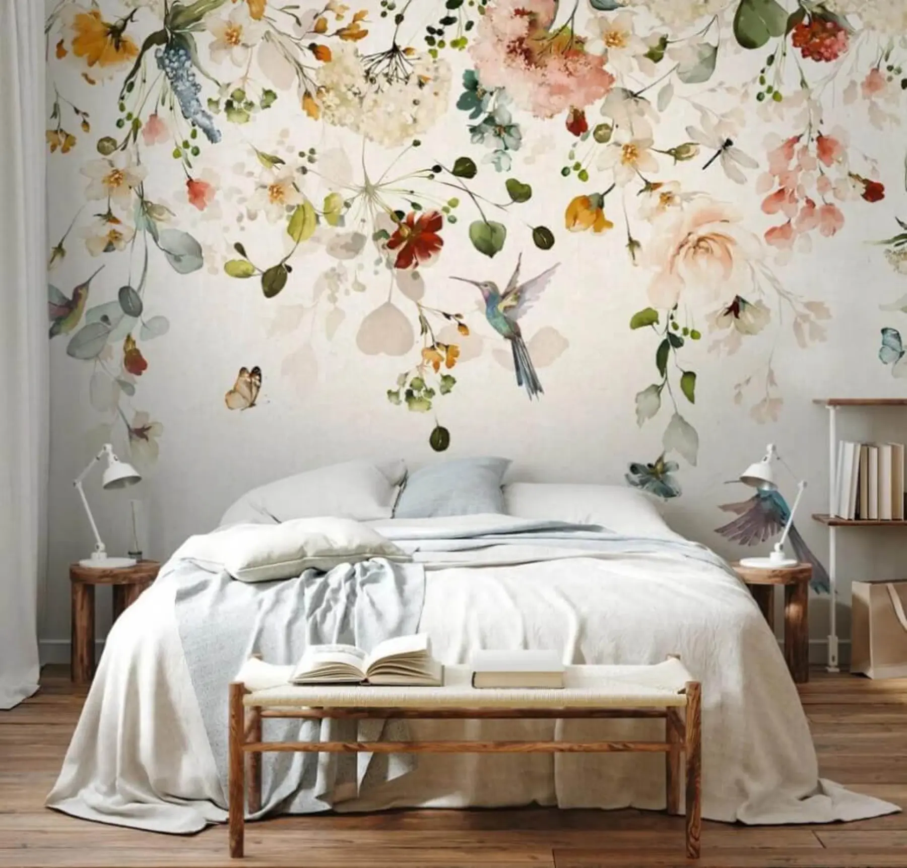 Fototapeedid Lilled ja koolibrid u59610