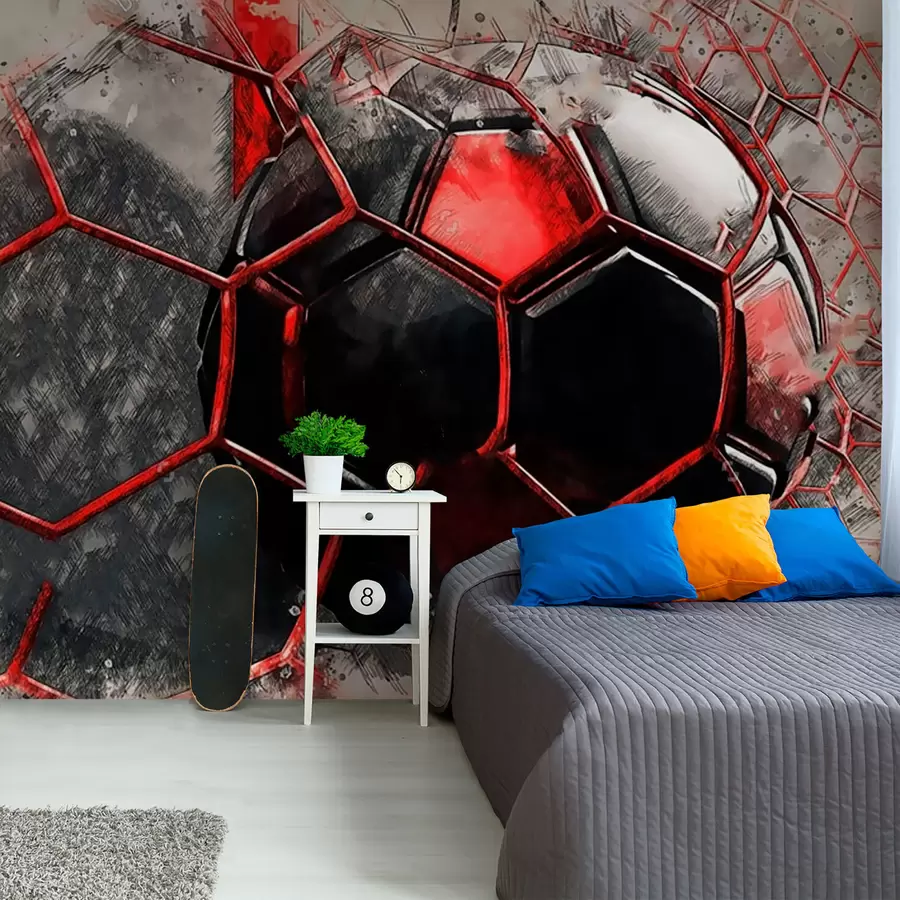 Fototapeedid Must-punane pall u72803