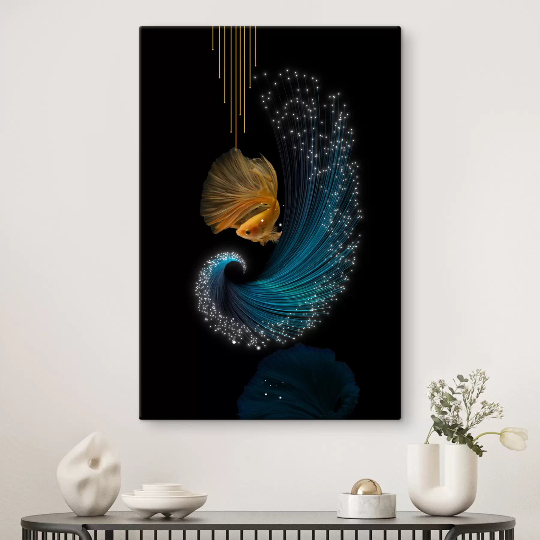 Fototapeedid Kala abstraktses ruumis s02874