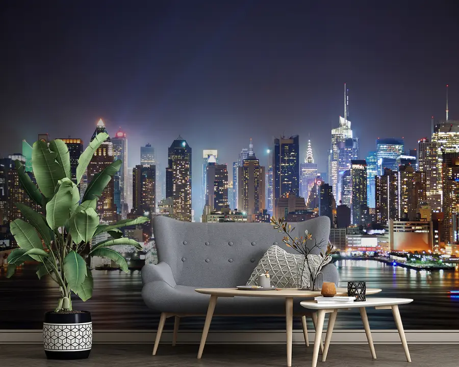 Fototapeedid Hoone, pilvelõhkuja ja vesi u54515