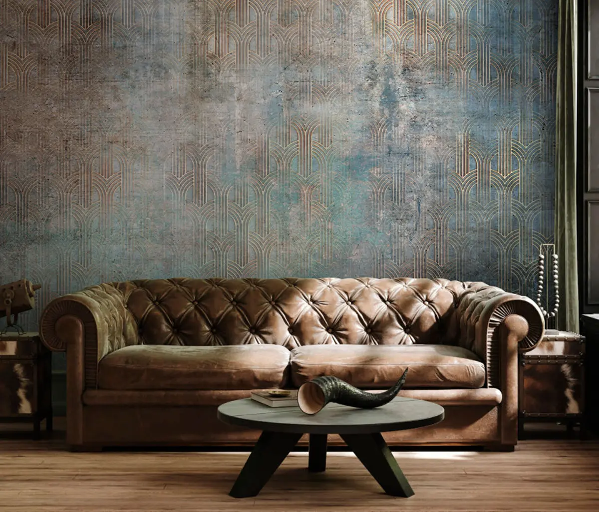 Fototapeedid Kaarjas muster grunge seinal u73973