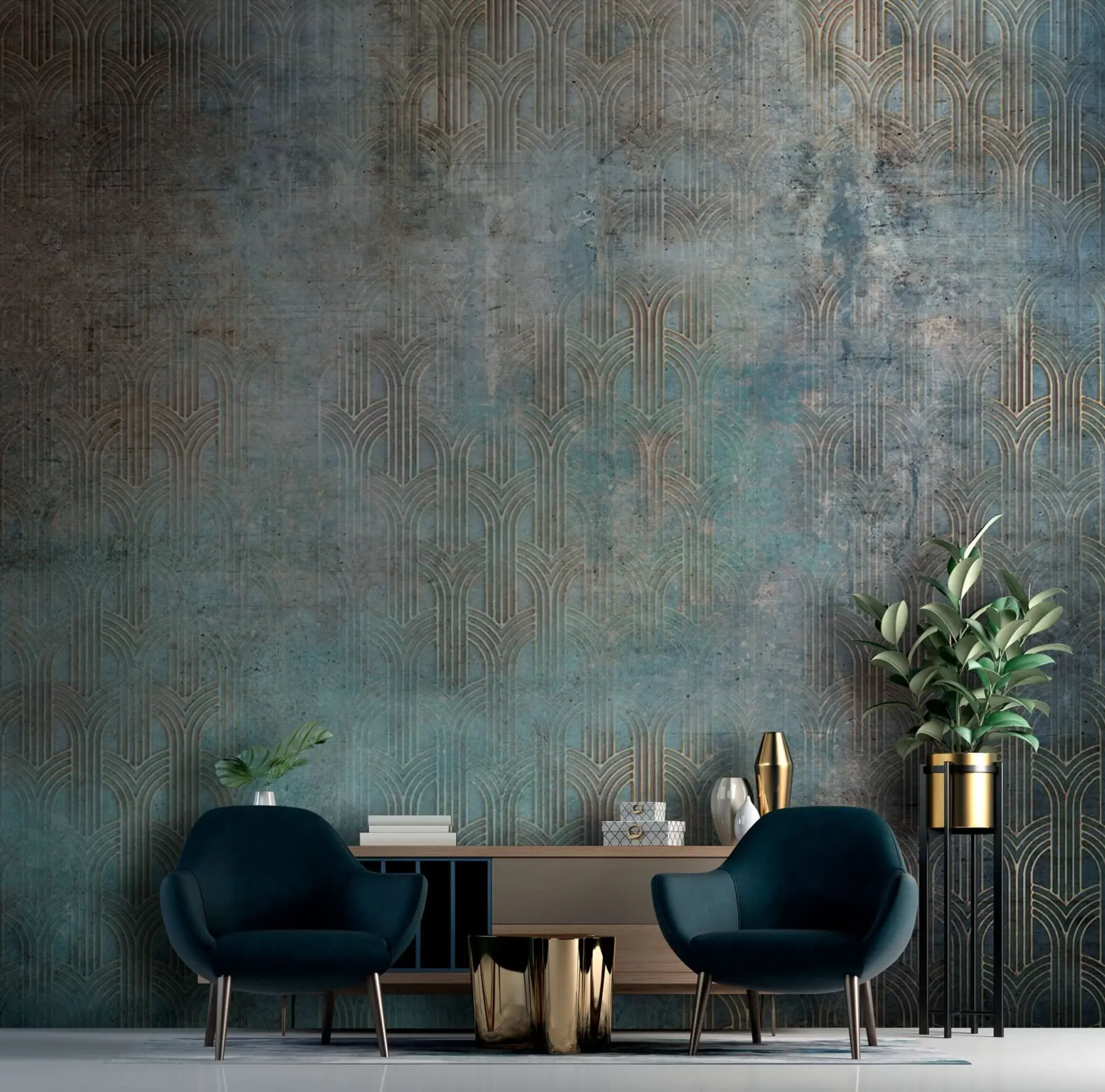 Fototapeedid Kaarjas muster grunge seinal u73973