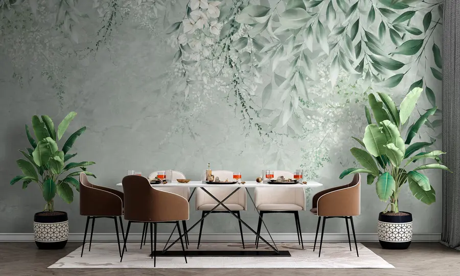 Fototapeedid Botaanilised lilled marmoril u73982