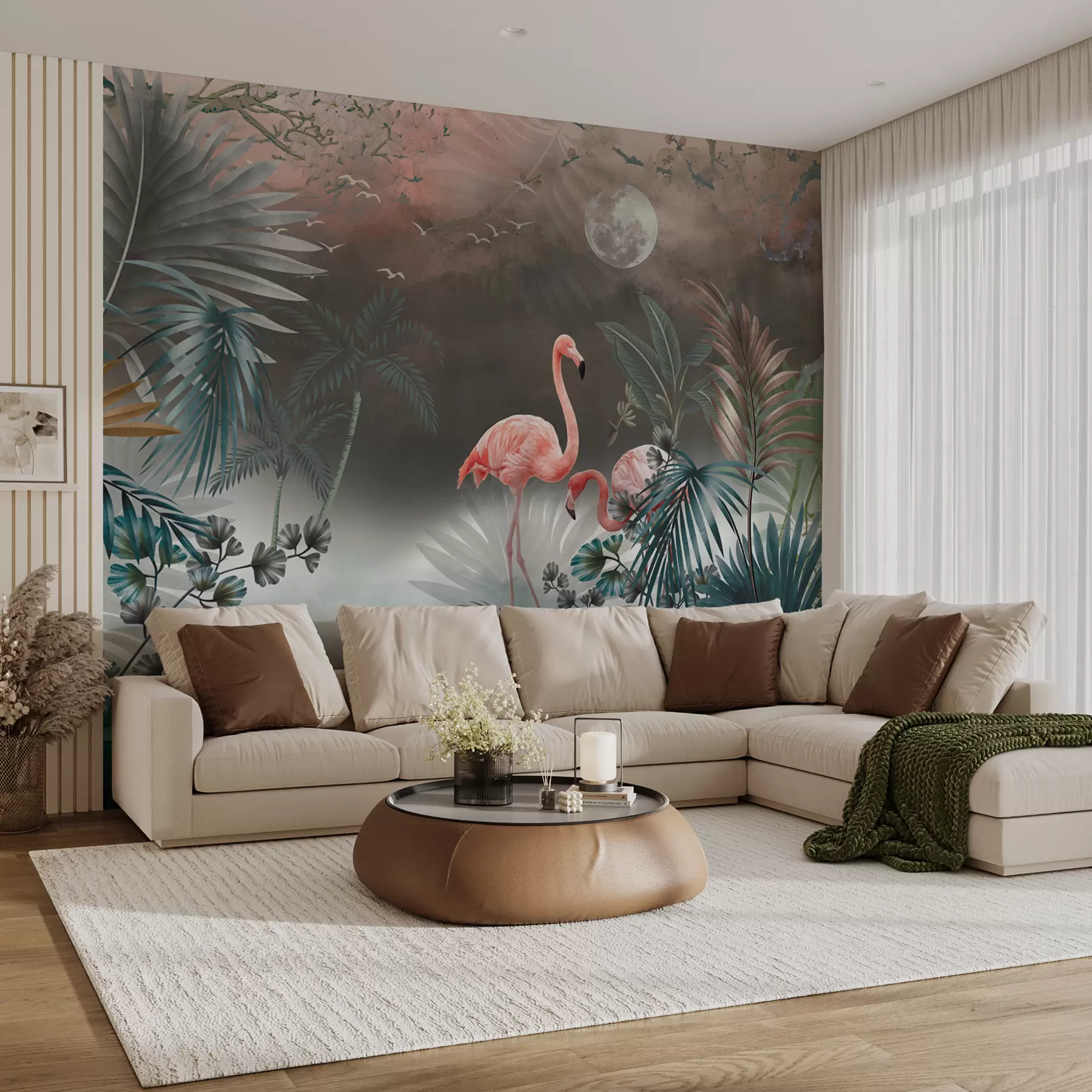 Fototapeedid Flamingo ja taimed u78601
