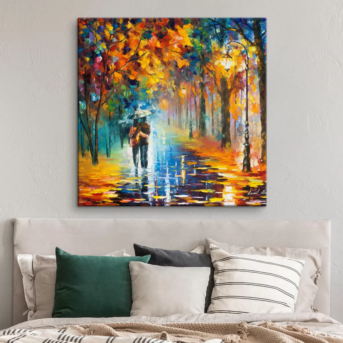 Pilt Paar vihmavarju all, sügis s15186