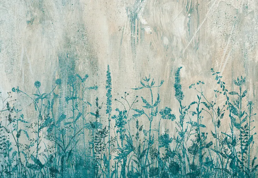 Fototapeedid Rohelised taimed betoonseinal u93666