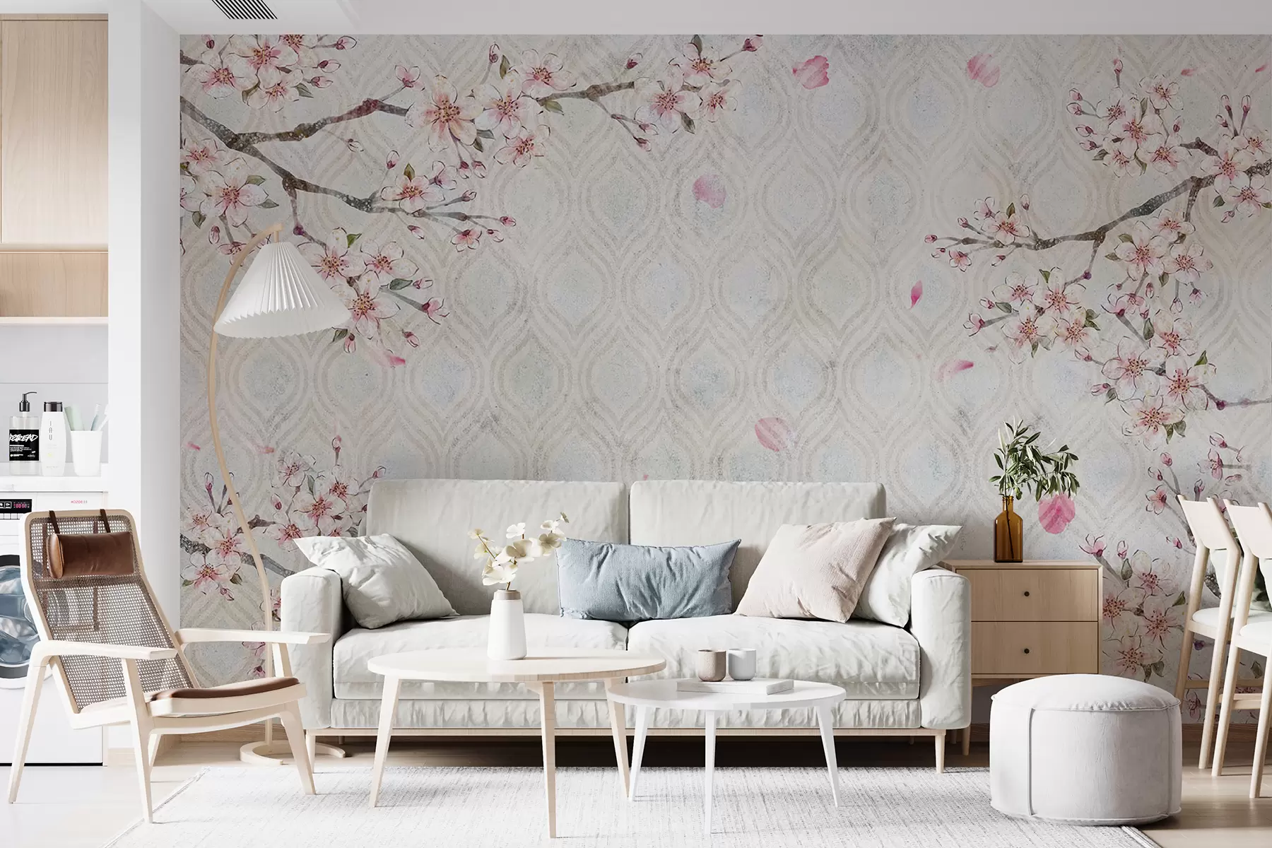 Fototapeedid Sakura lilled vintage stiilis u74383
