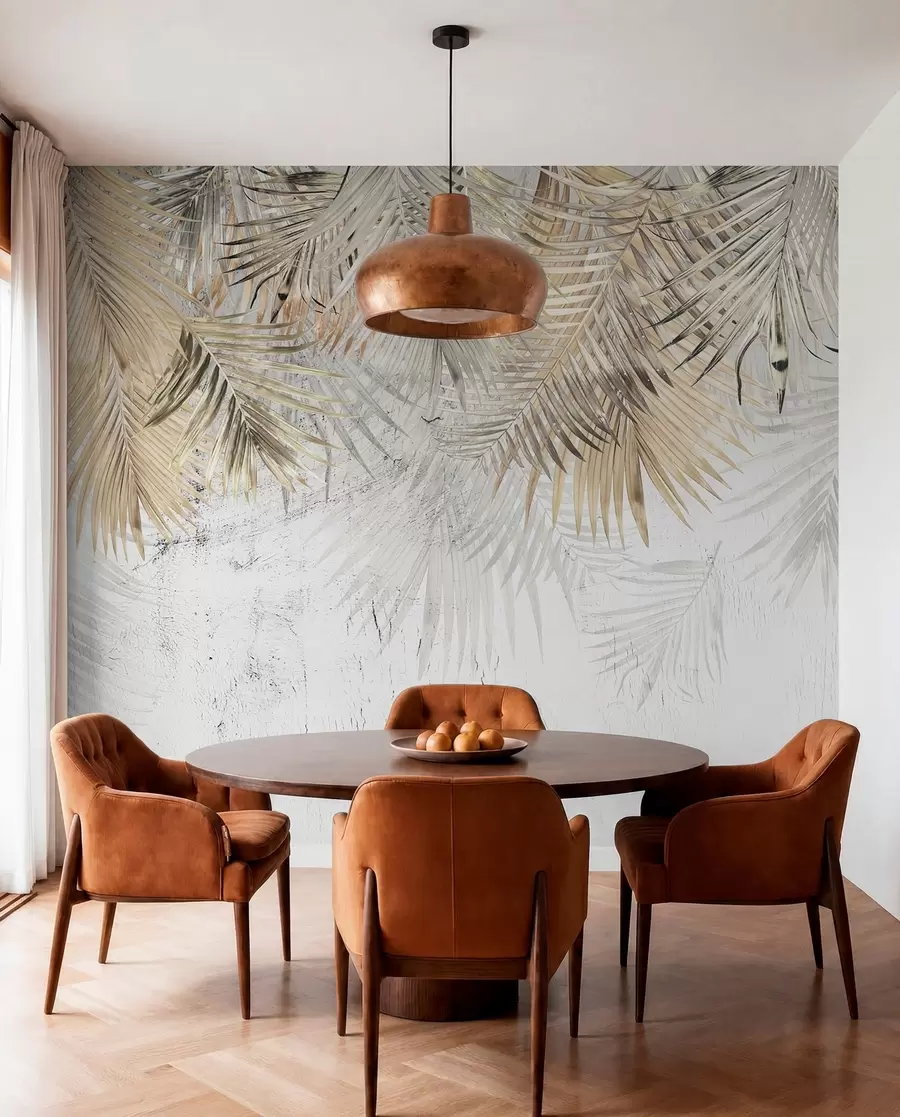 Fototapeedid Heledad troopilised lehed grunge stiilis u93843
