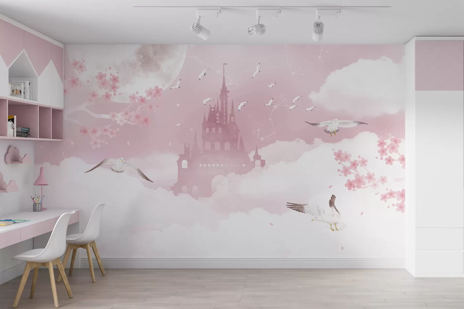 Fototapeedid Pilv, roosa ja kunst u41232