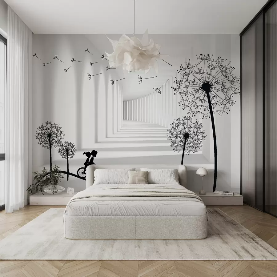 Fototapeedid Võilillede siluetid tunnelis u63551