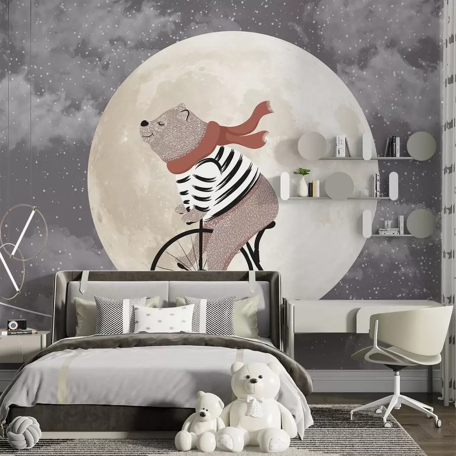 Fototapeedid Muinasjutuline karu jalgrattal u74483