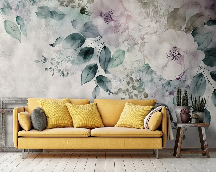 Fototapeedid Õrnad akvarellõied u93940