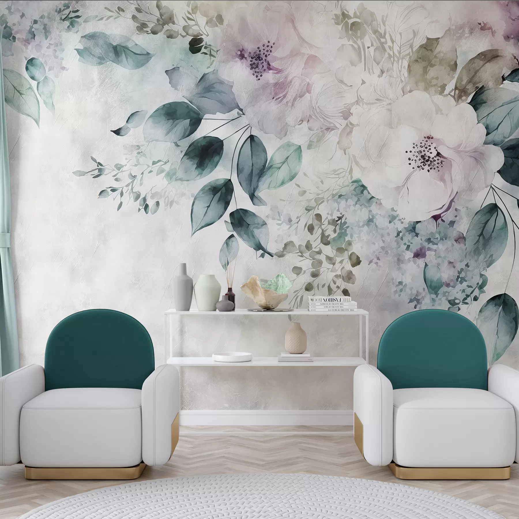 Fototapeedid Õrnad akvarellõied u93940