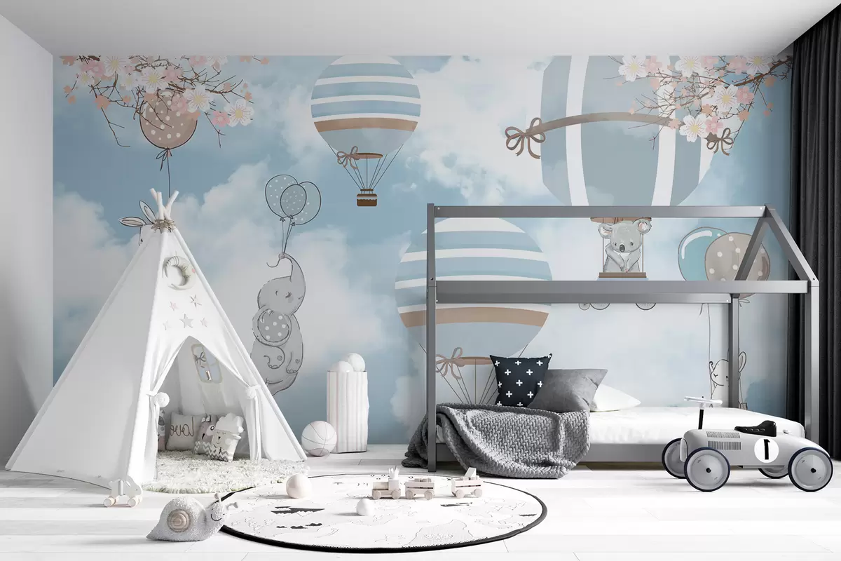 Fototapeedid Õhupallid sinises taevas u94289