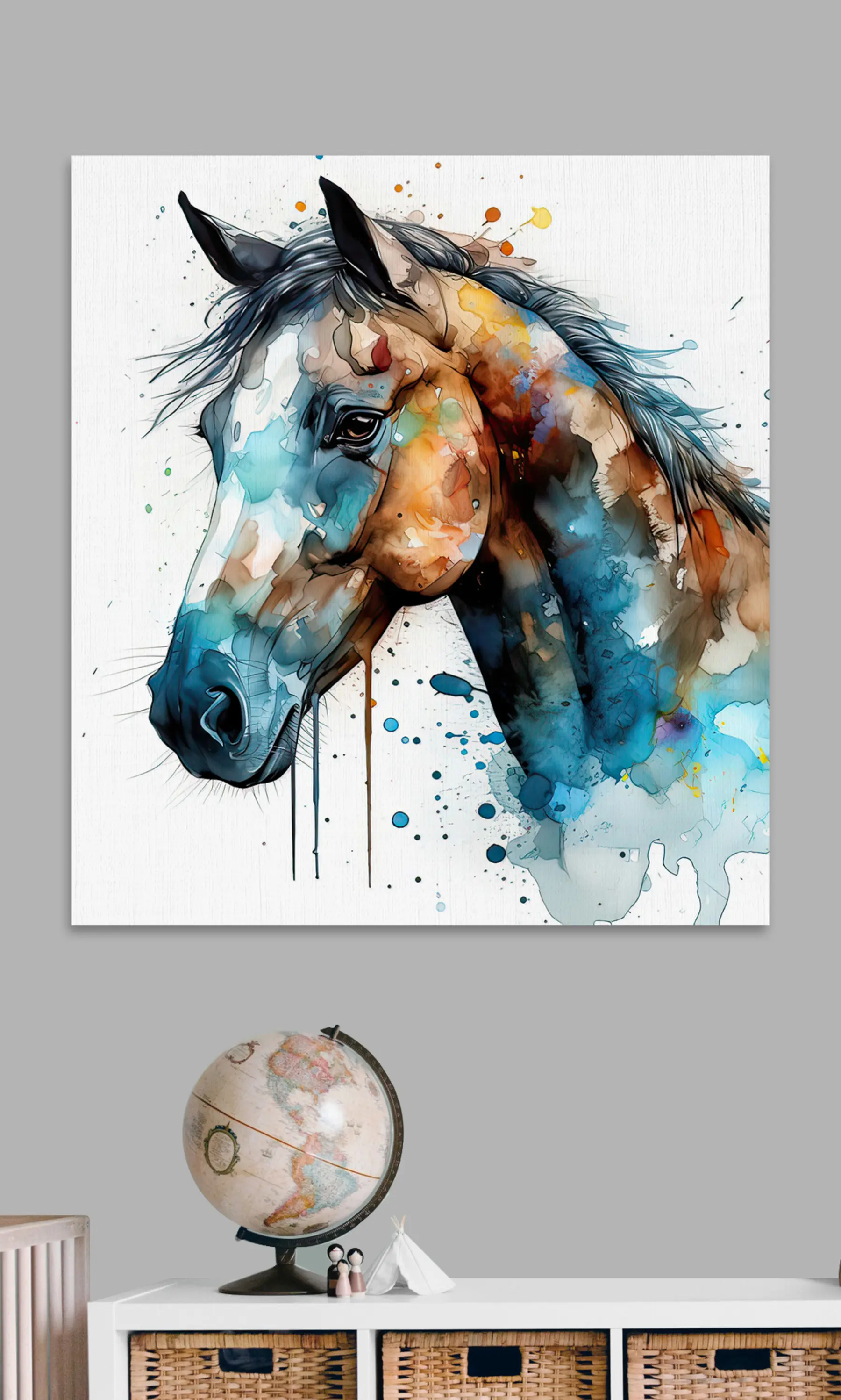 Fototapeedid Hobune, kunstivärv ja organism s32323