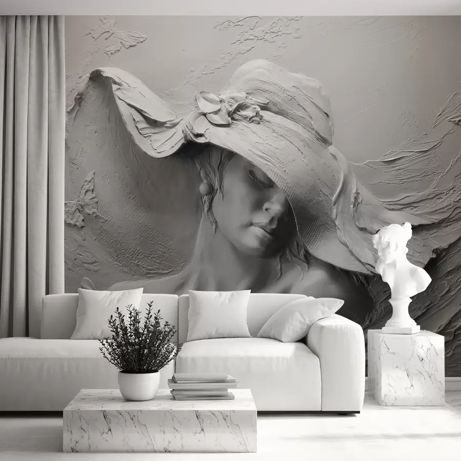 Pilt Naine mütsiga 3D u62592