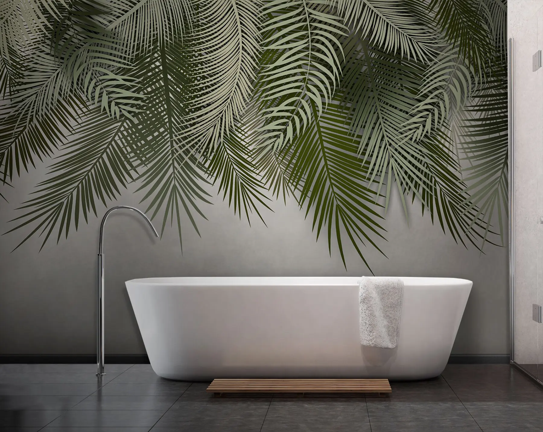 Fototapeedid Troopiliste lehtedega palmioksad u94411