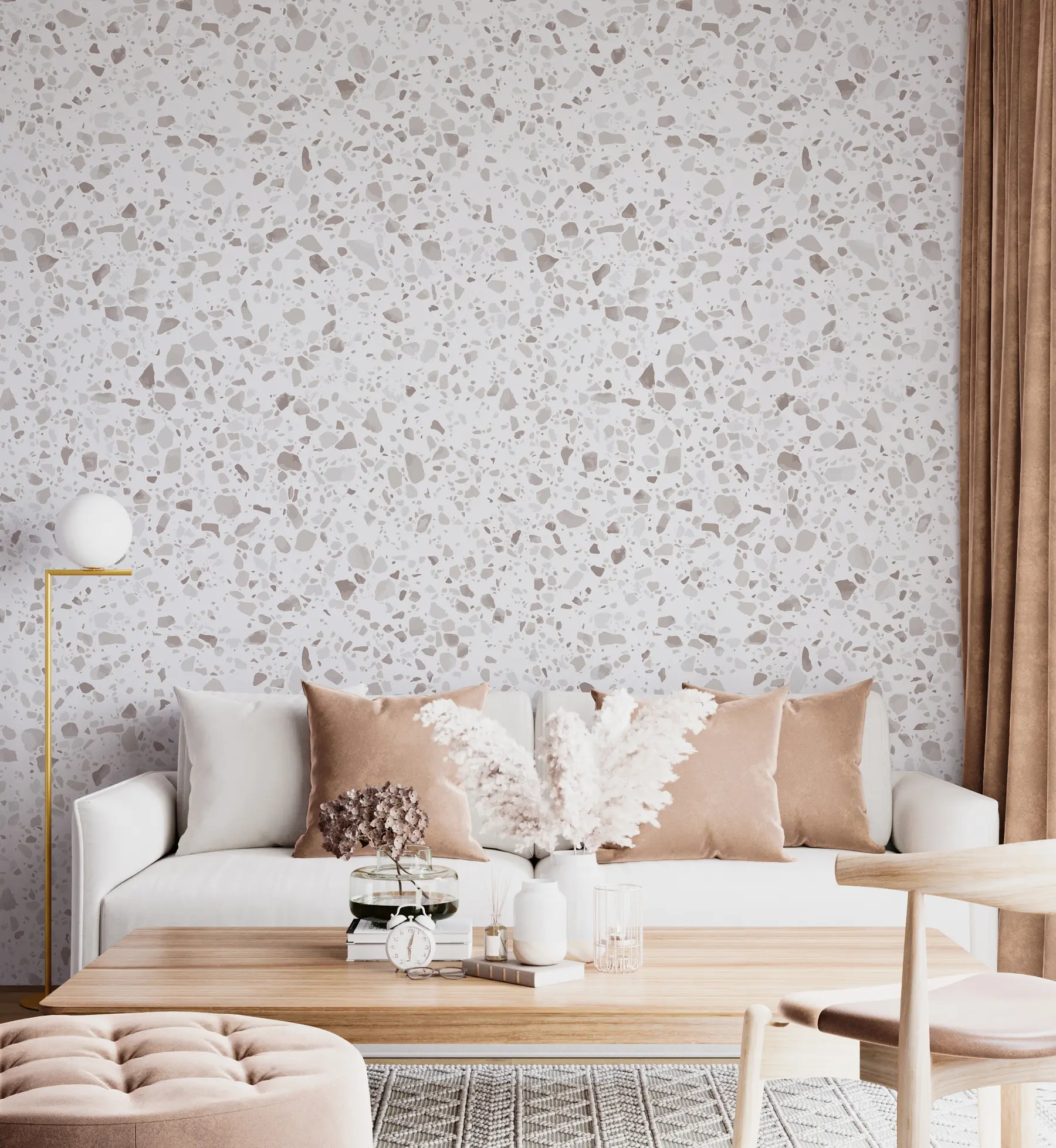 Fototapeedid Terrazzo plaadid, mosaiik looduslike kividega, graniit, marmor, kvarts, betoon u94304