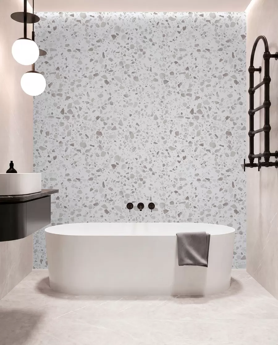 Fototapeedid Terrazzo plaadid, mosaiik looduslike kividega, graniit, marmor, kvarts, betoon u94304