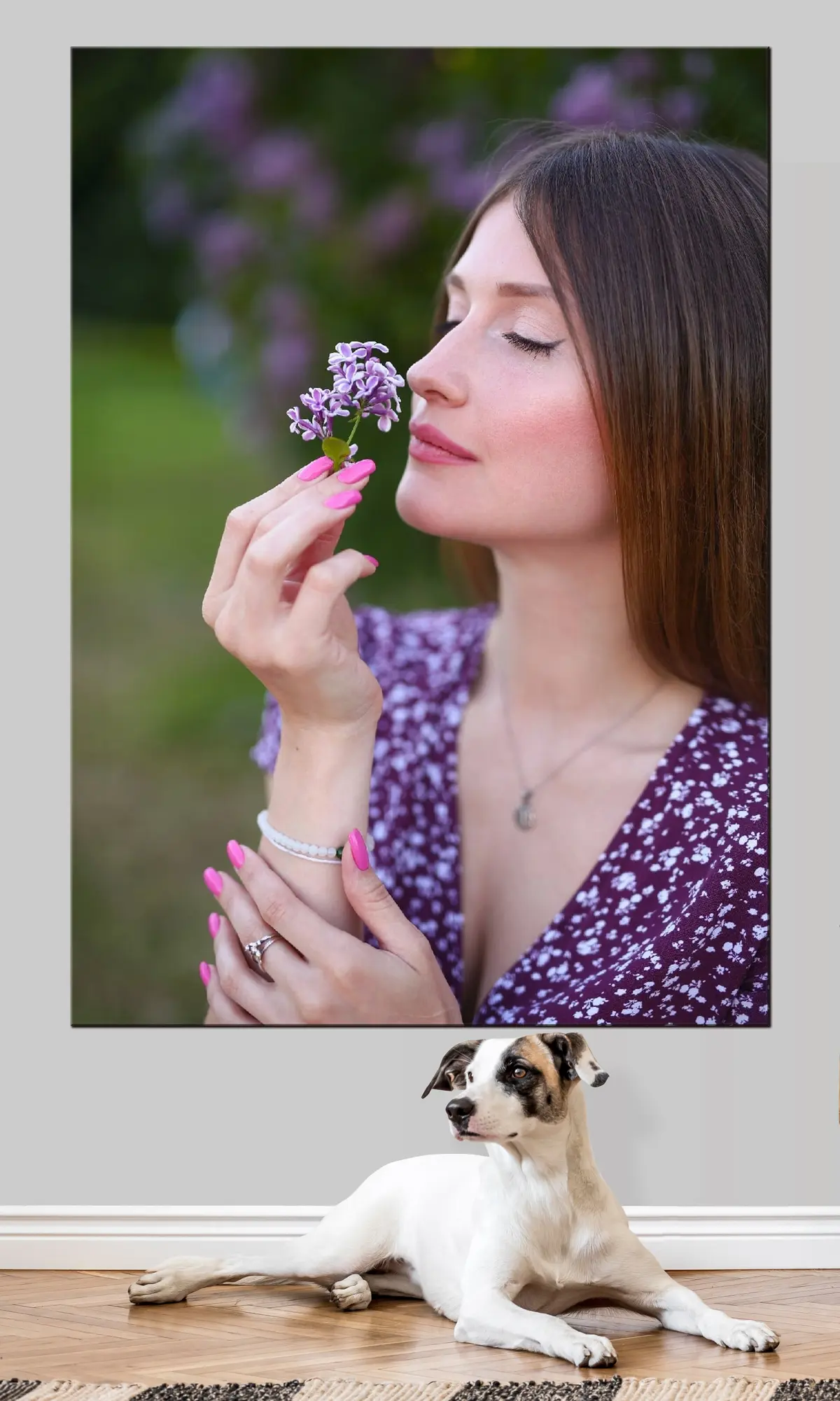 Pilt Nägu, huul ja lill s33305