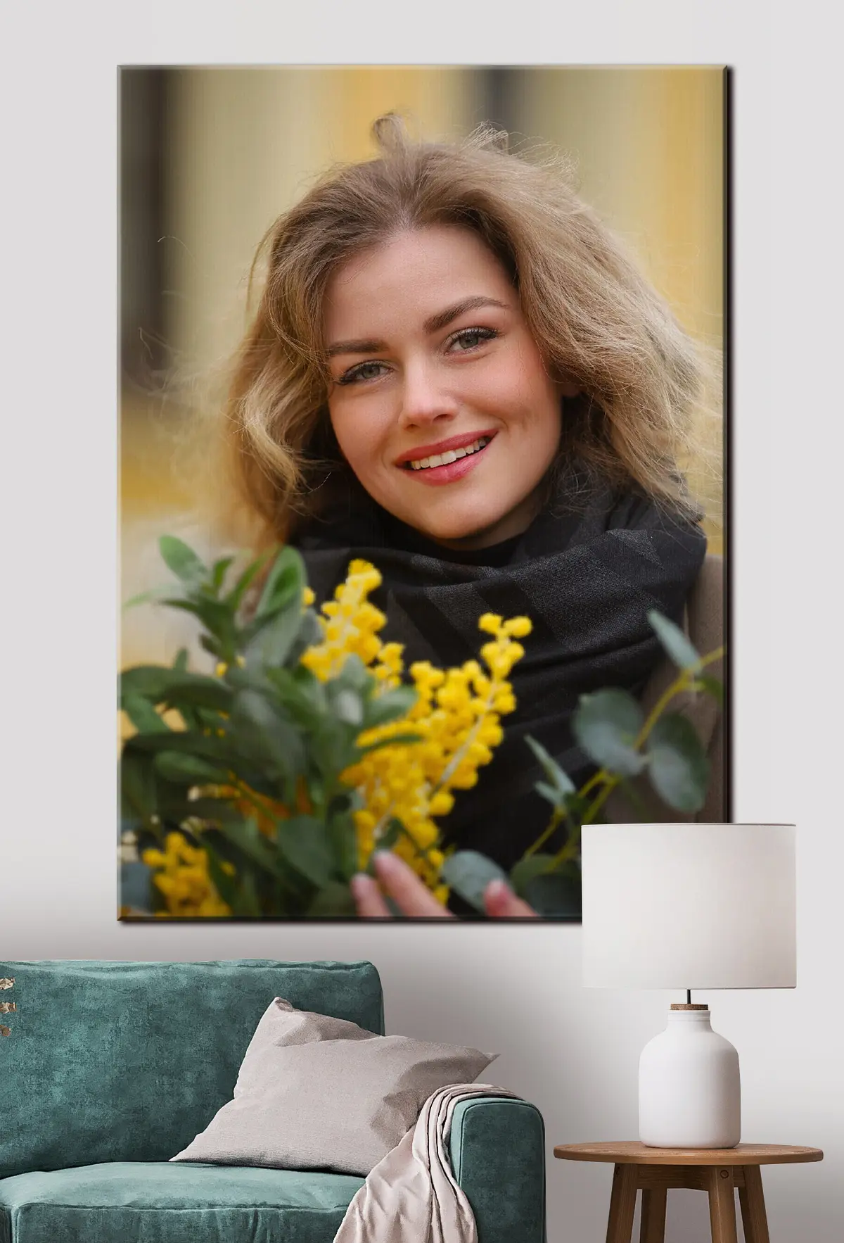 Pilt Nägu, naeratus ja taim s33316