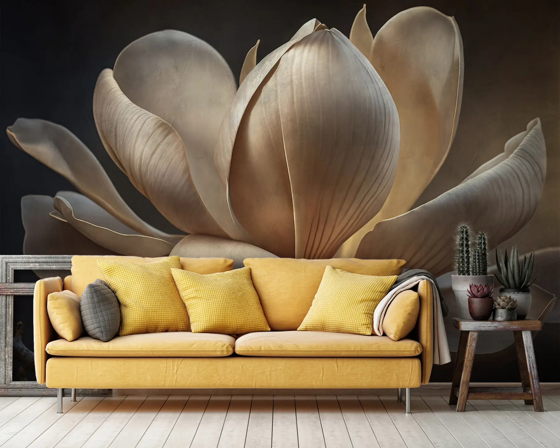 Fototapeedid Suur lill tumedal taustal u94507