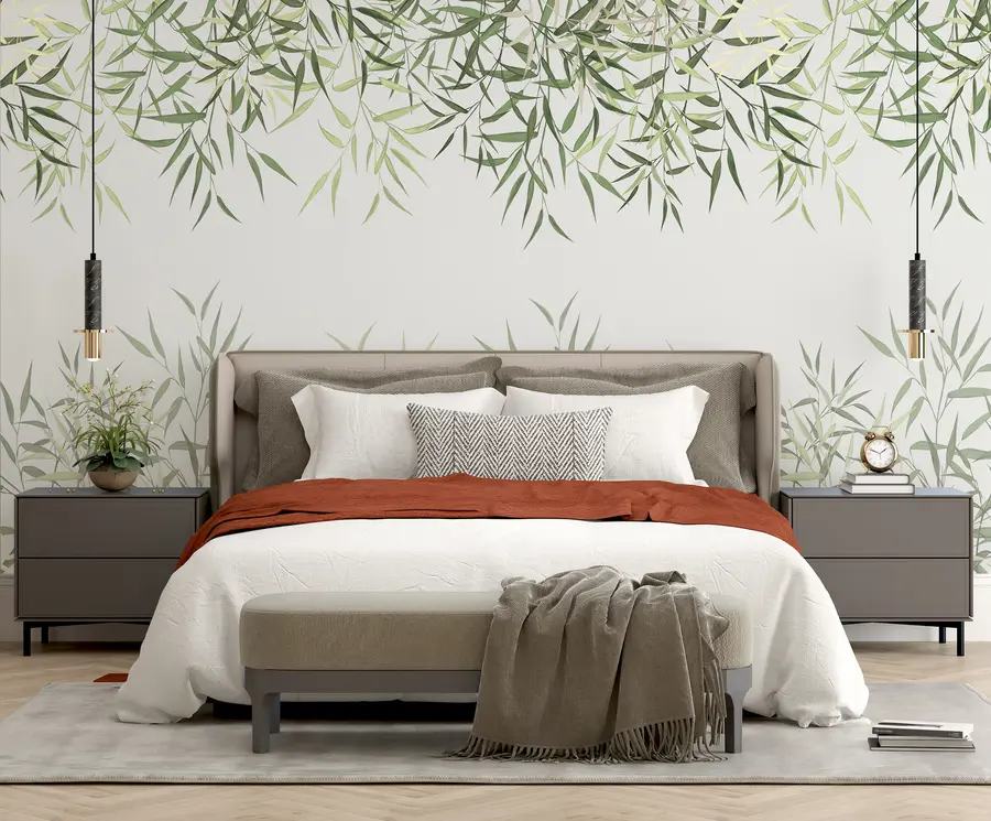 Fototapeedid Pilliroo bambuse lehed u95355