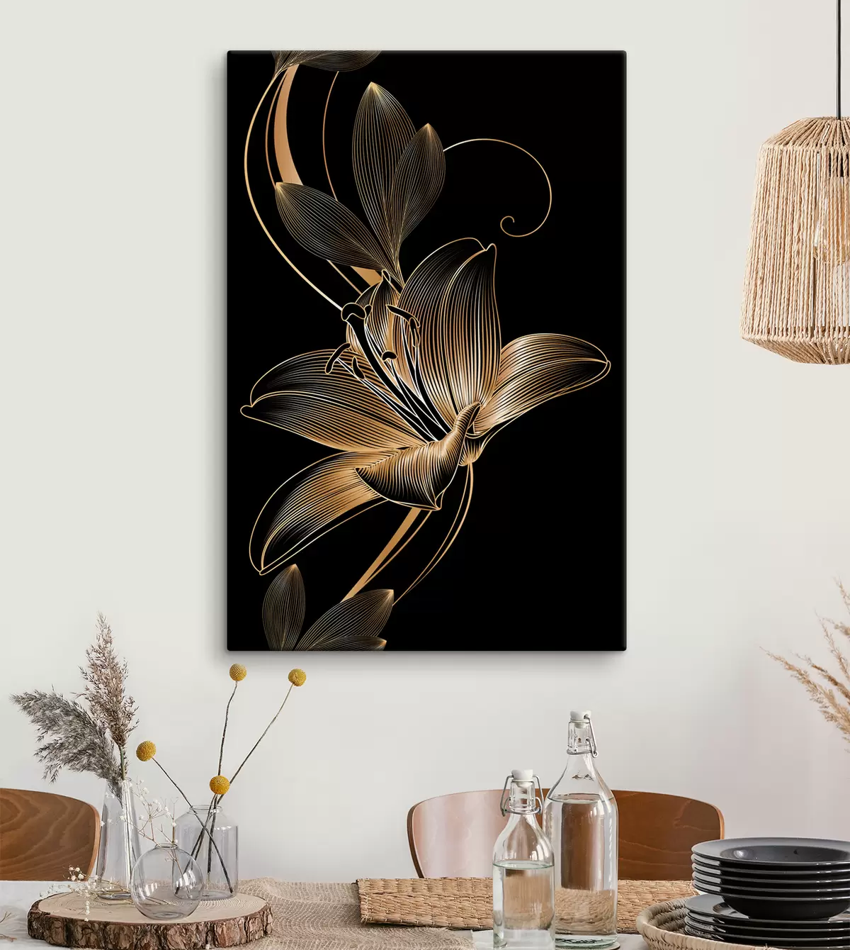 Pilt Õmbluseta lilleline muster liljaga s34437