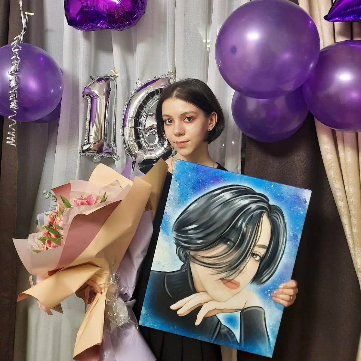 Pilt Soeng, lilla ja sinine s34673